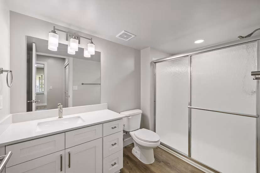 bathroom at Garden Apartments