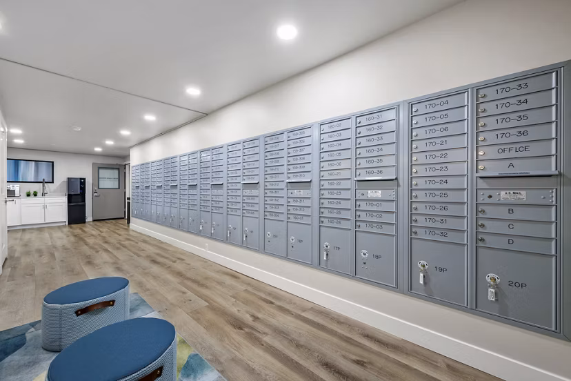 mail room at Garden Apartments