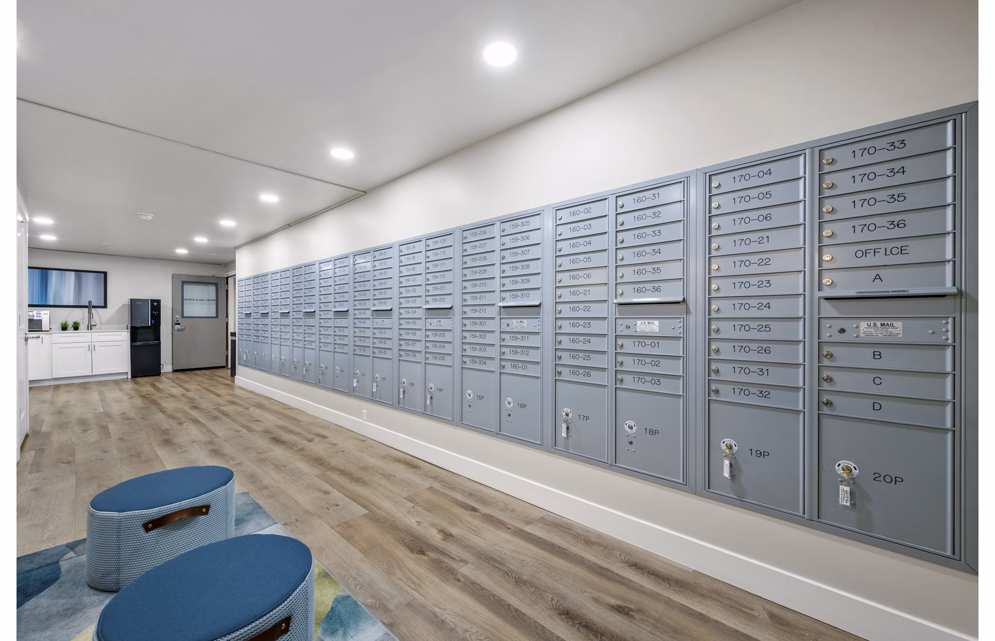 mail room at Garden Apartments