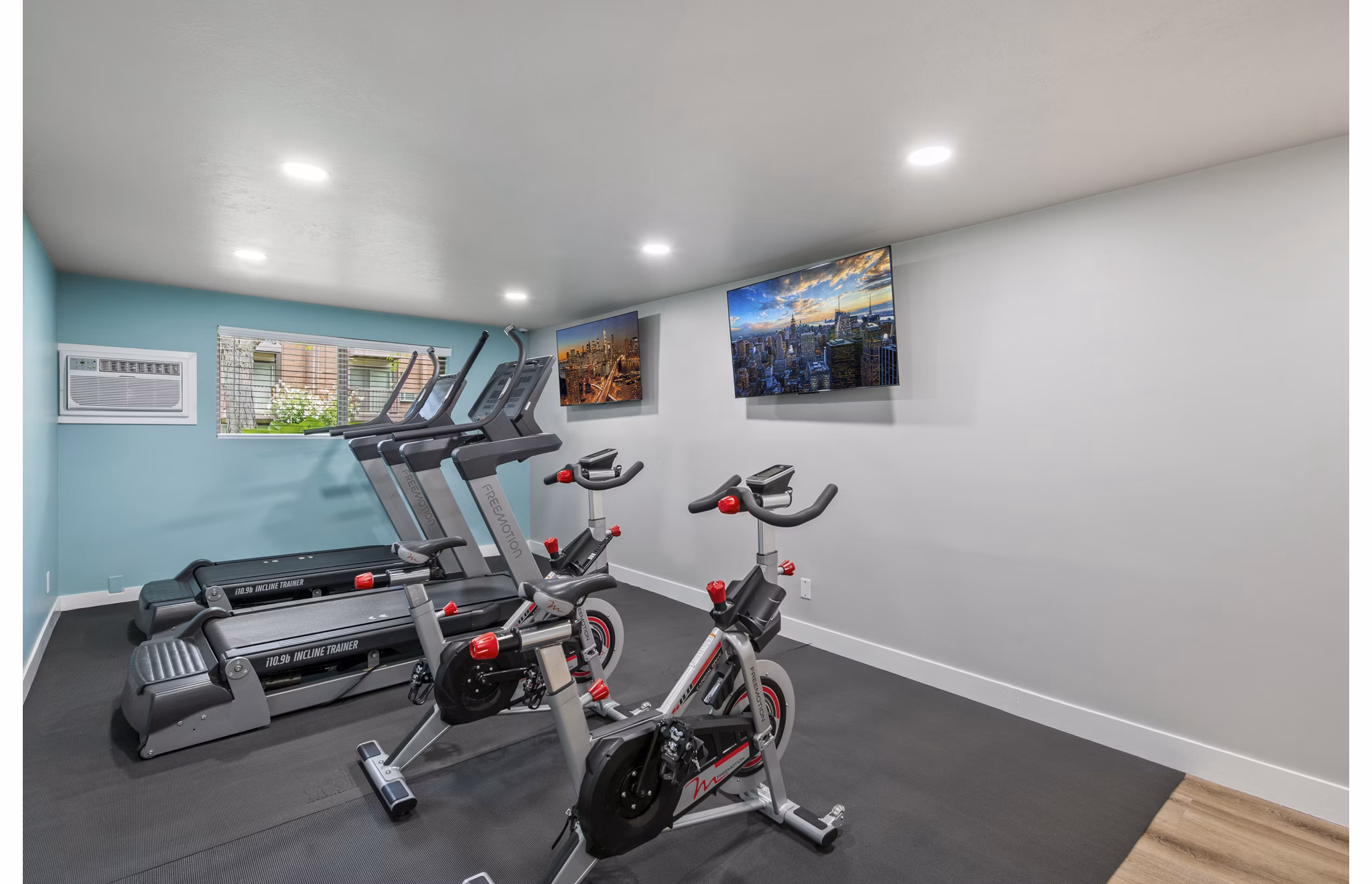 fitness center at Garden Apartments