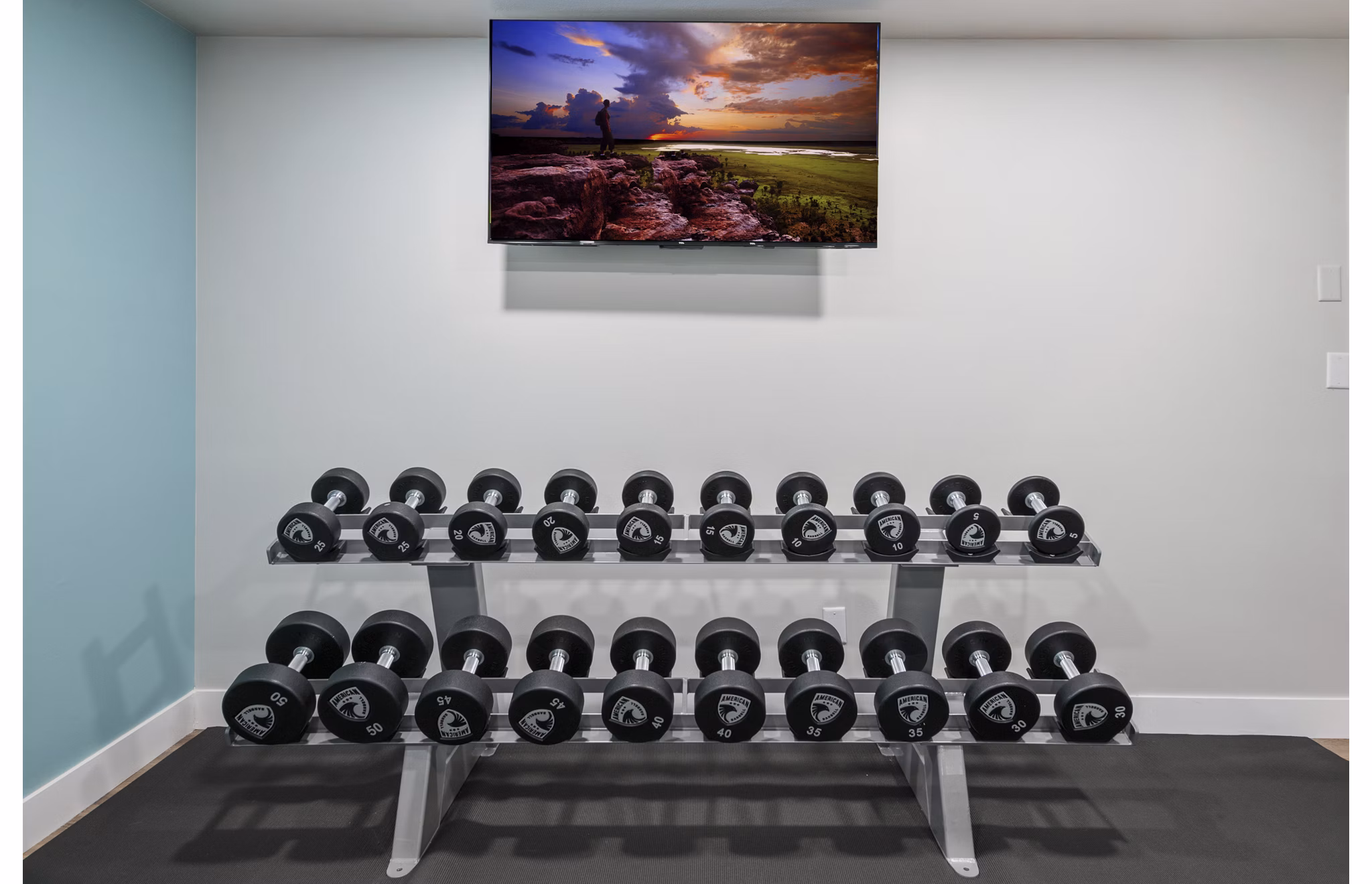 fitness center at Garden Apartments