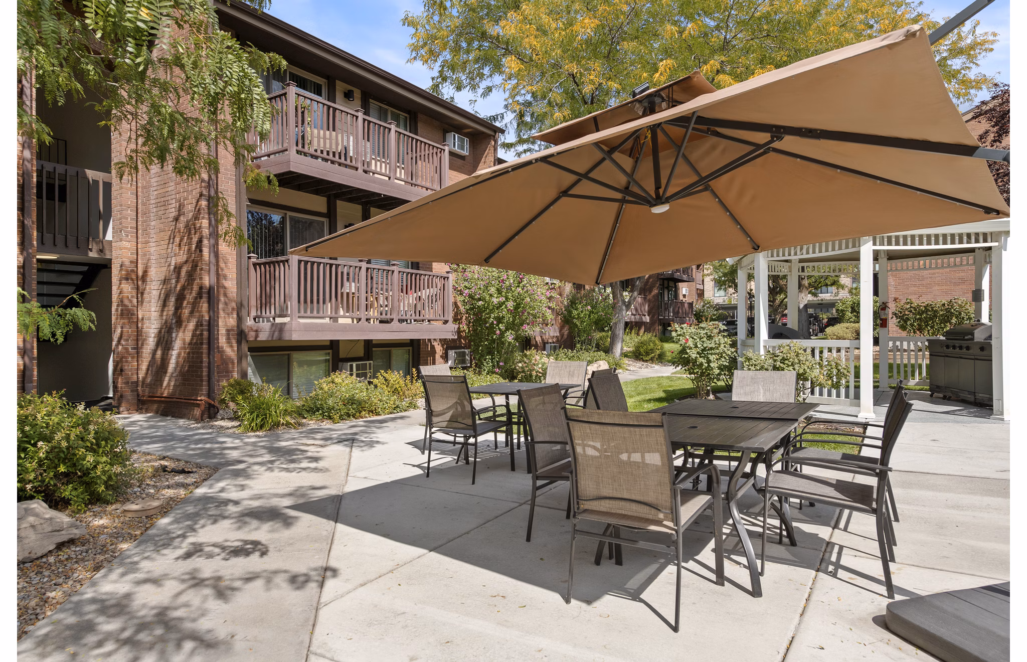 patio at Garden Apartments