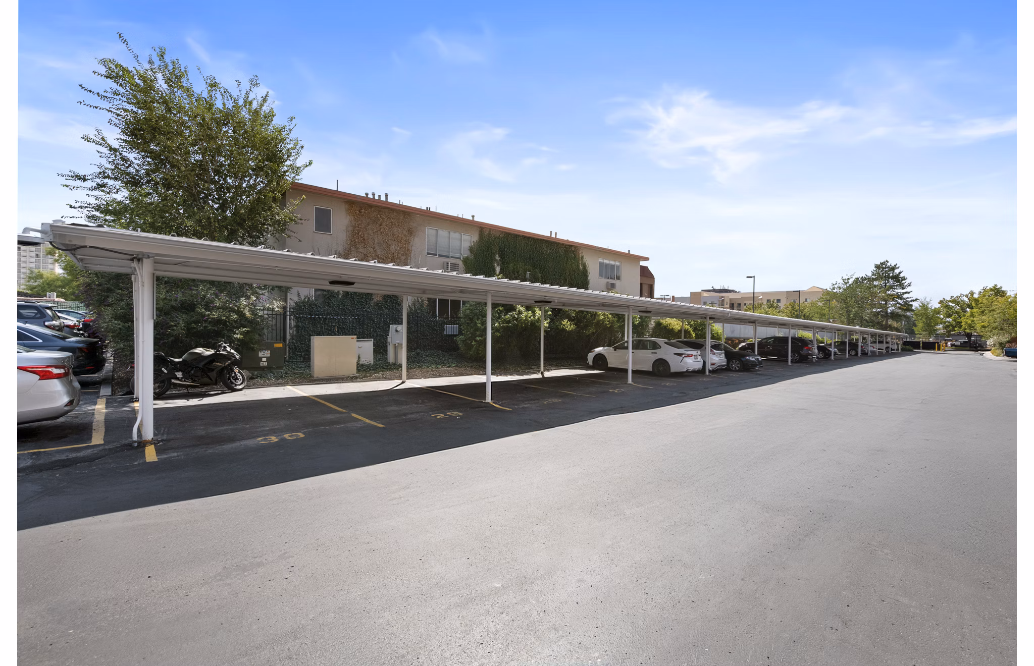 Car park at Garden Apartments