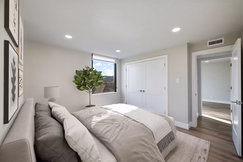 bedroom at West Temple Apartments