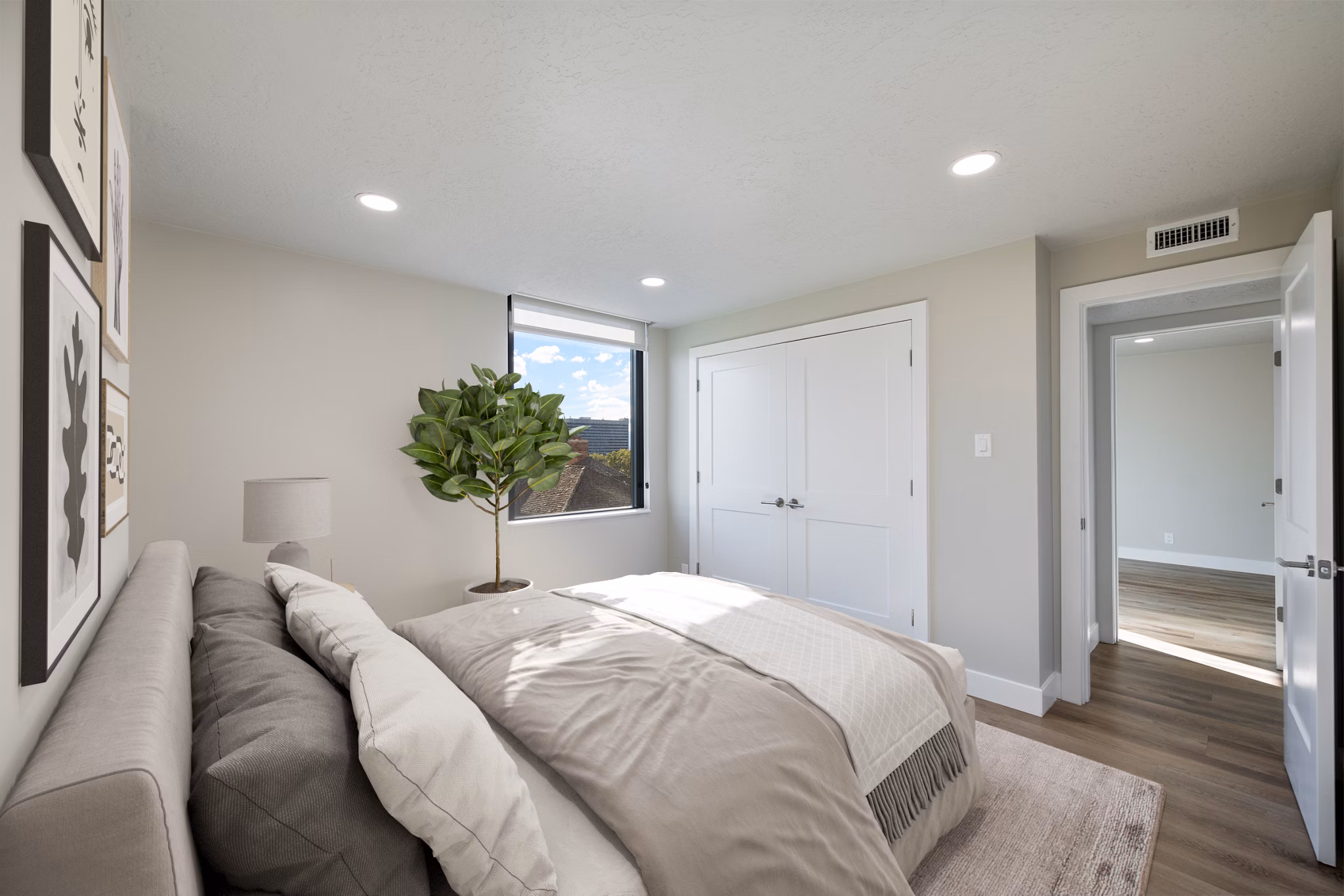 bedroom at West Temple Apartments