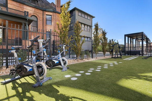 fitness center at West Temple Apartments