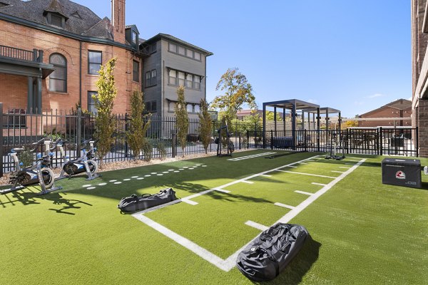 fitness center at West Temple Apartments
