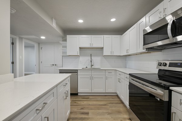 kitchen at West Temple Apartments