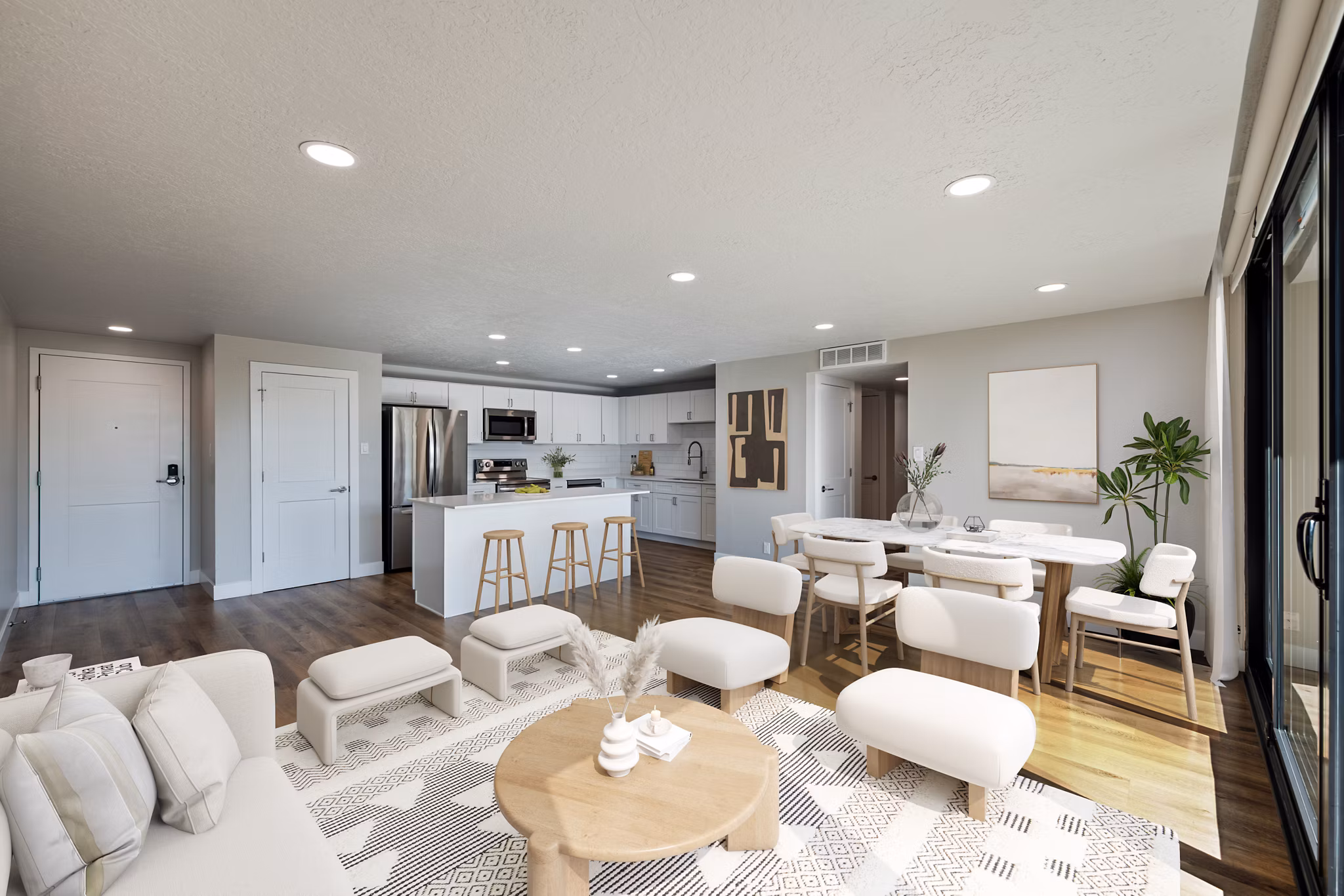 living room at West Temple Apartments Apartments