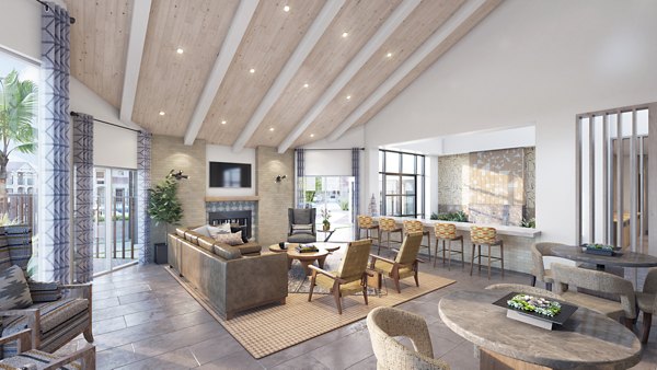 Clubhouse with modern decor at Avana Coronado Apartments