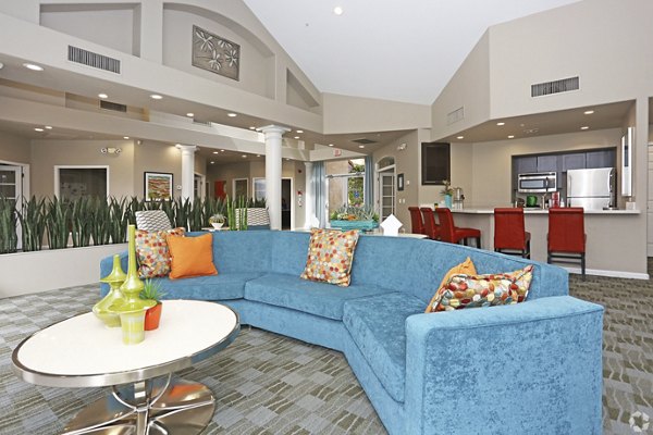 Elegant clubhouse featuring modern design at Avana Coronado Apartments, luxury living near amenities and beach access