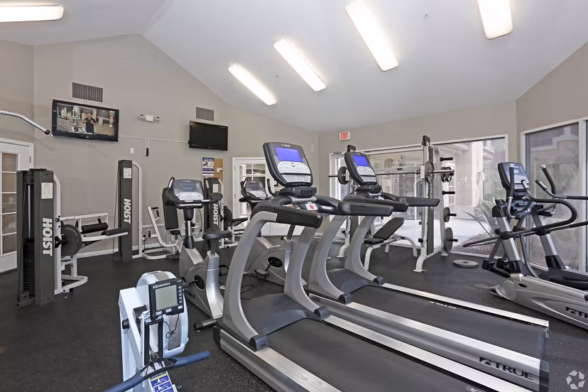 Modern fitness center with state-of-the-art equipment at Avana Coronado Apartments