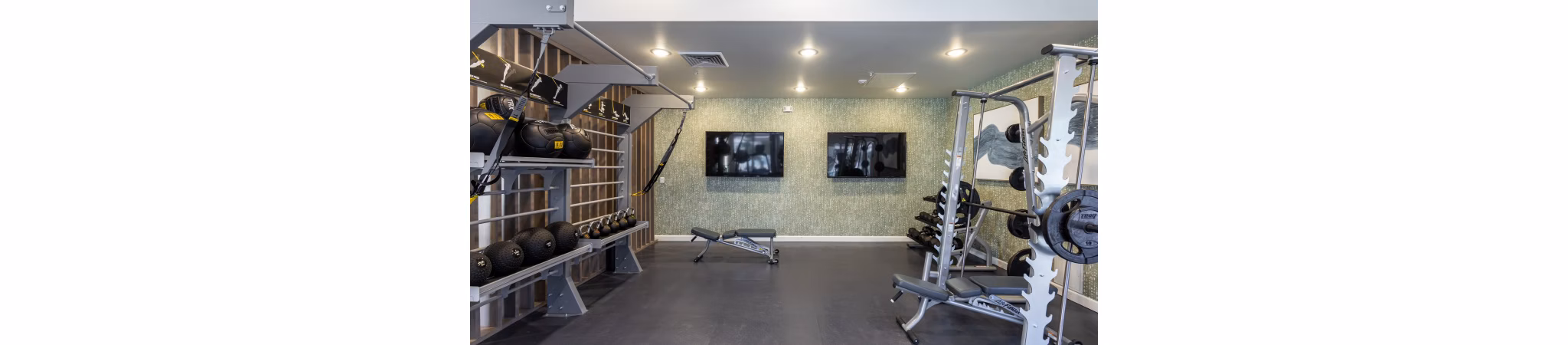 State-of-the-art fitness center with modern equipment at Avana Coronado Apartments