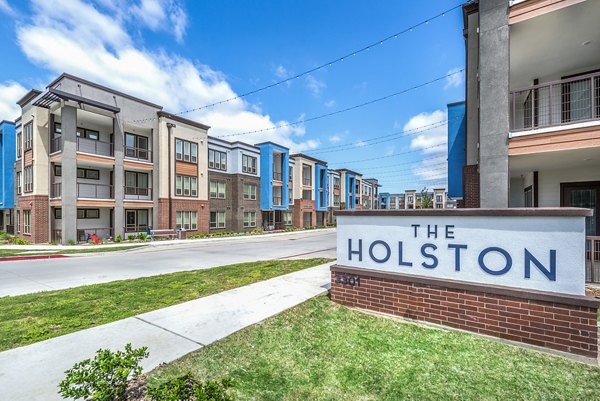 The Holston Apartments: Elegant signage of luxury apartments in prime location