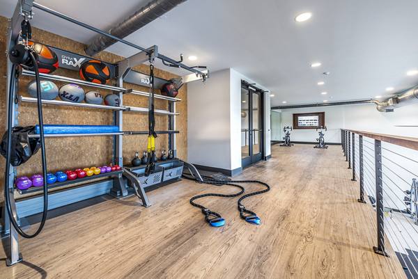 fitness center at The Holston Apartments