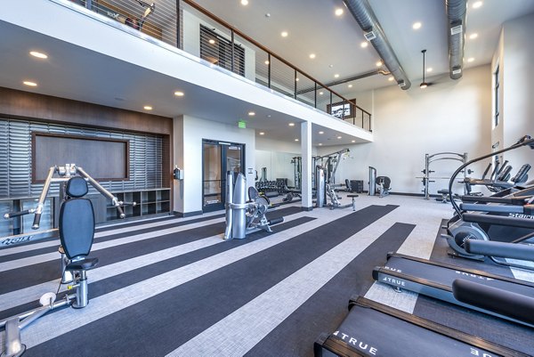 fitness center at The Holston Apartments