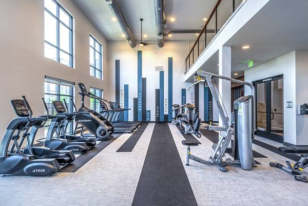 fitness center at The Holston Apartments