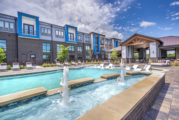 Infinity pool with scenic views at The Holston Apartments, a luxury Greystar property in a prime location