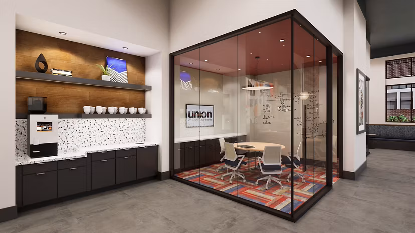 Union on Frank Apartments: Meeting facility with modern design features for effective collaborations