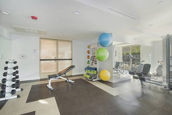 fitness center at Woodley Sara Apartments