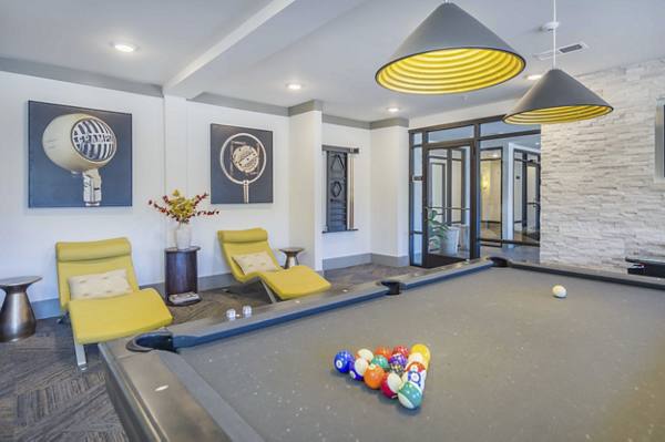 game room at Leigh House Apartments