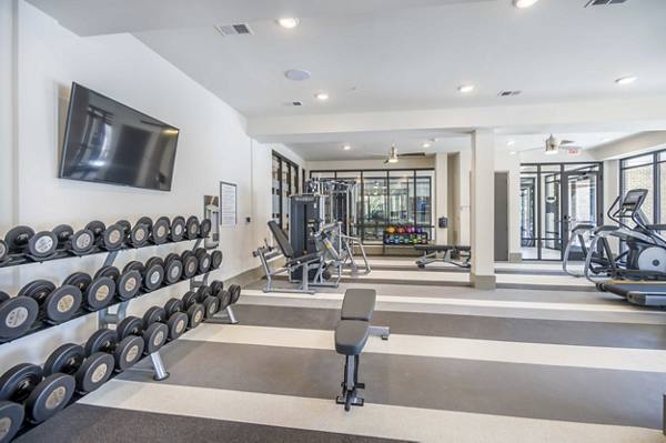 fitness center at Leigh House Apartments
