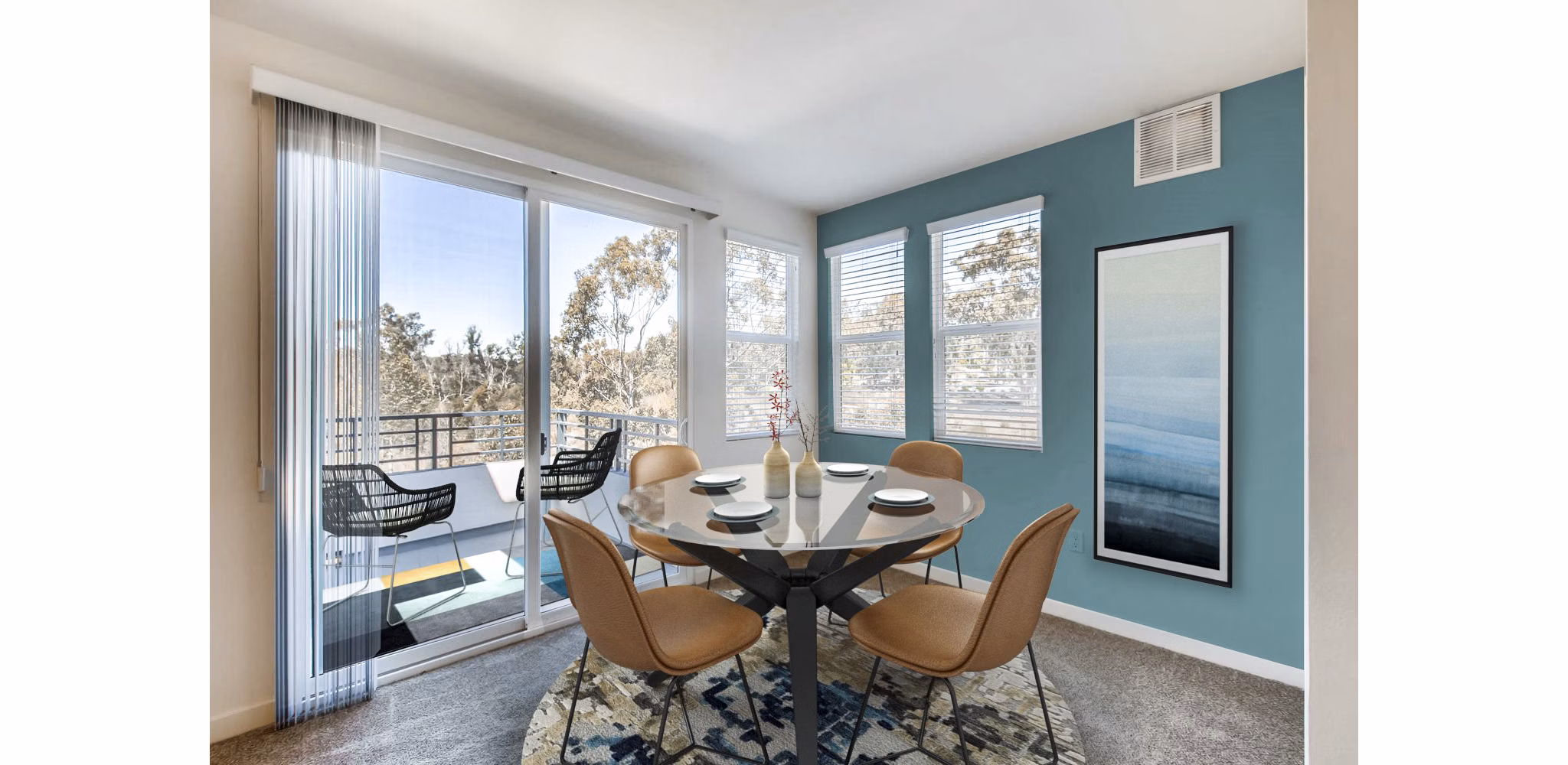 Ascent at Campus of Life: Elegant dining room with modern furnishings in luxury apartments