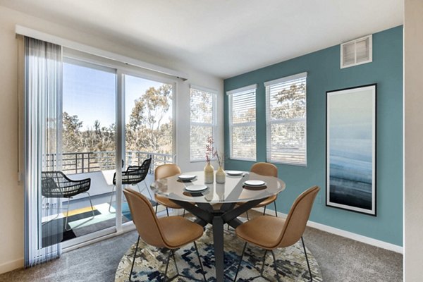 Ascent at Campus of Life: Elegant dining room with modern furnishings in luxury apartments