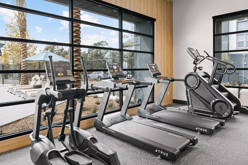 fitness center at Ascent at Campus of Life Apartments