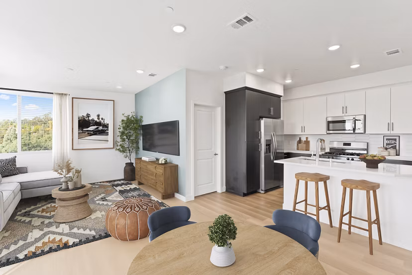 living room at Ascent at Campus of Life Apartments