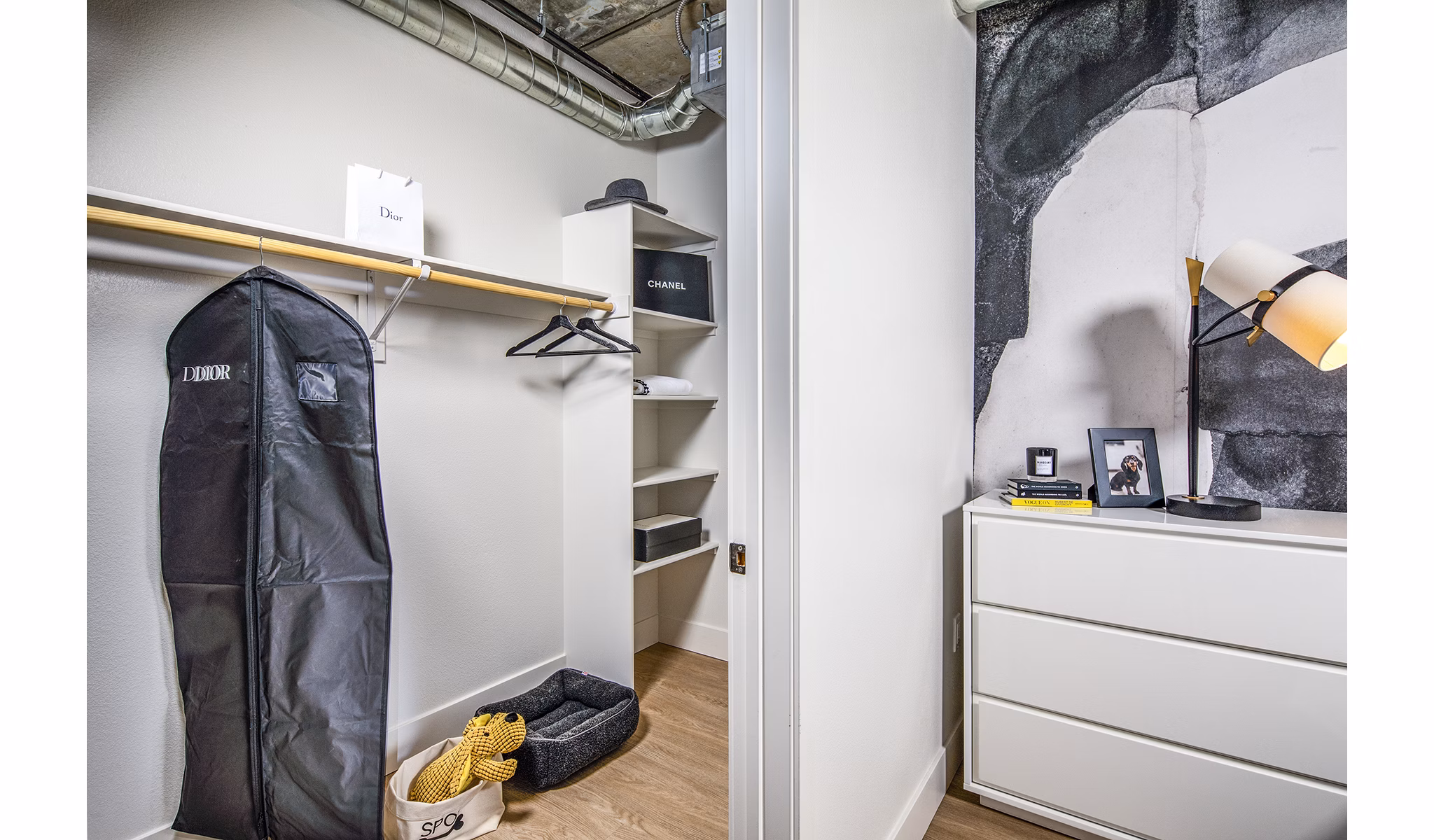 Llewellyn Apartments: Spacious bedroom closet with ample storage space