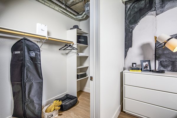 bedroom closet at Llewellyn Apartments