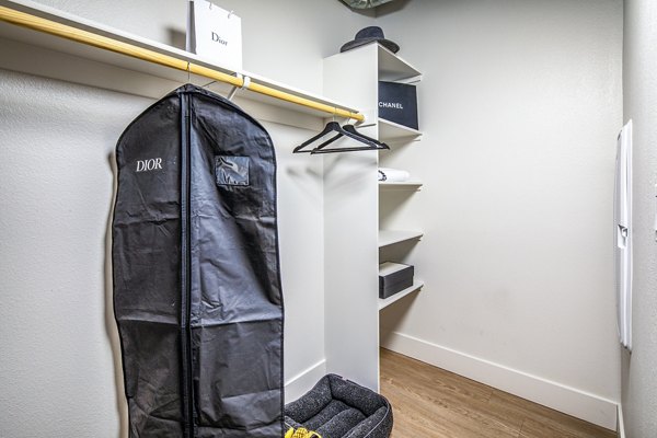 bedroom closet at Llewellyn Apartments