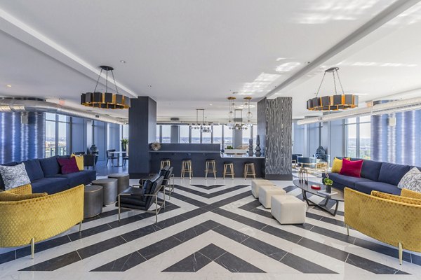 Clubhouse featuring modern amenities at DelRay Tower Apartments, offering luxury living in a vibrant community setting