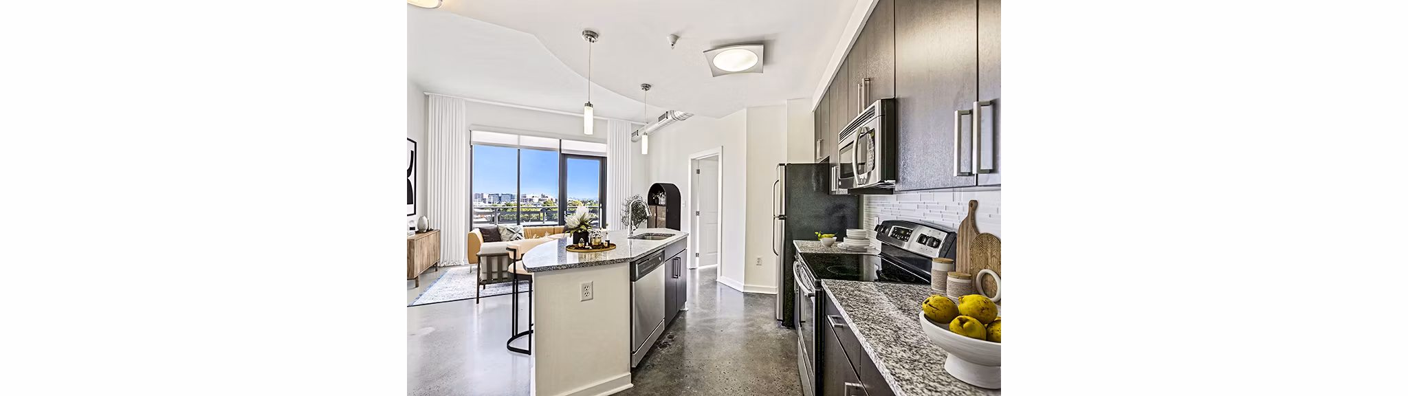 kitchen at DelRay Tower Apartments