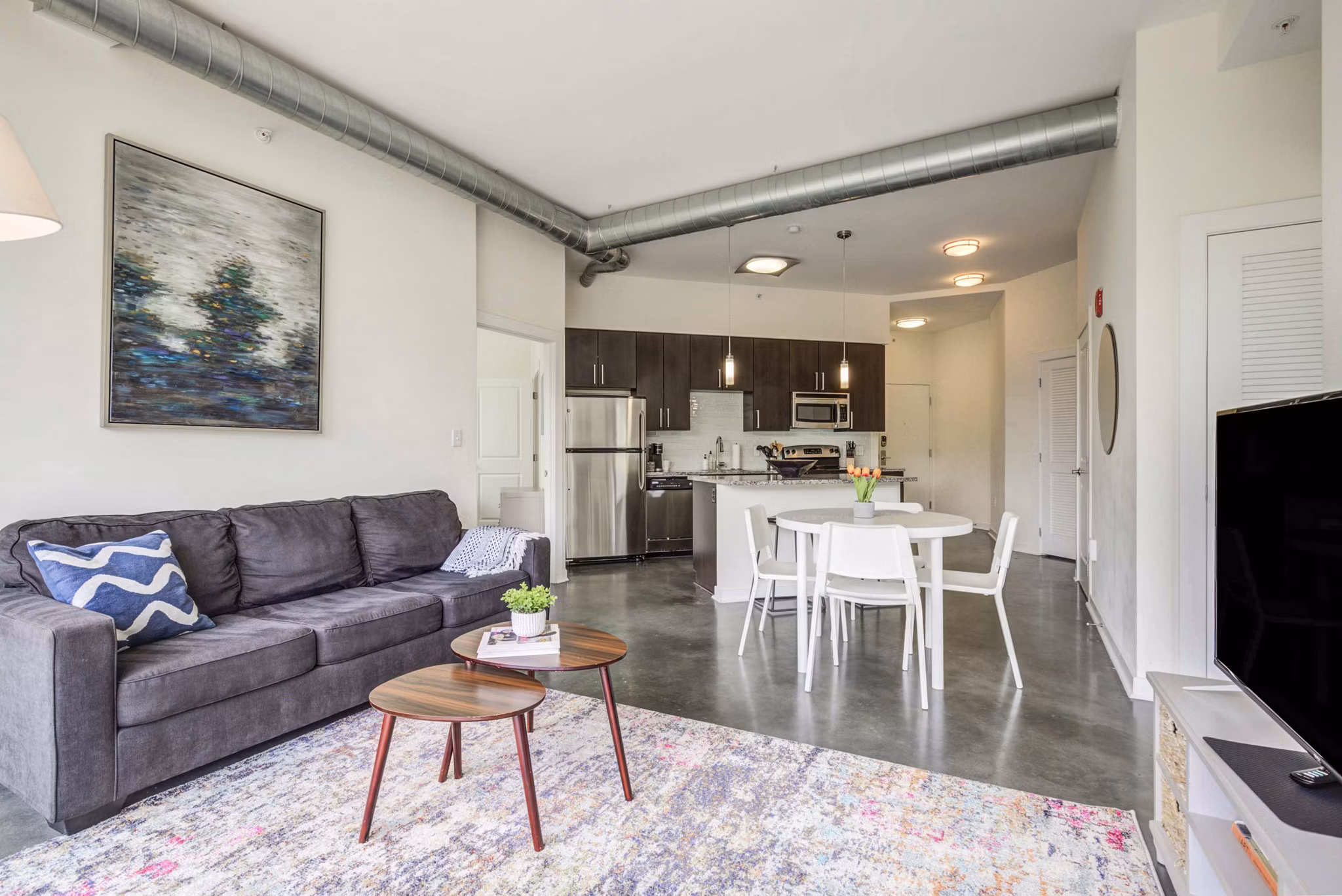 living room at DelRay Tower Apartments
