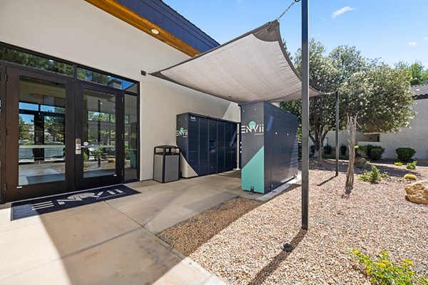 â€œConvenient parcel pickup lockers at ENVii Apartments for easy and secure package managementâ€