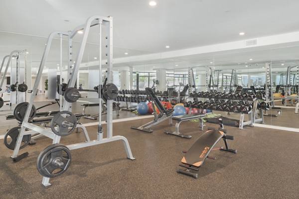 fitness center at Wilshire Valencia Apartments