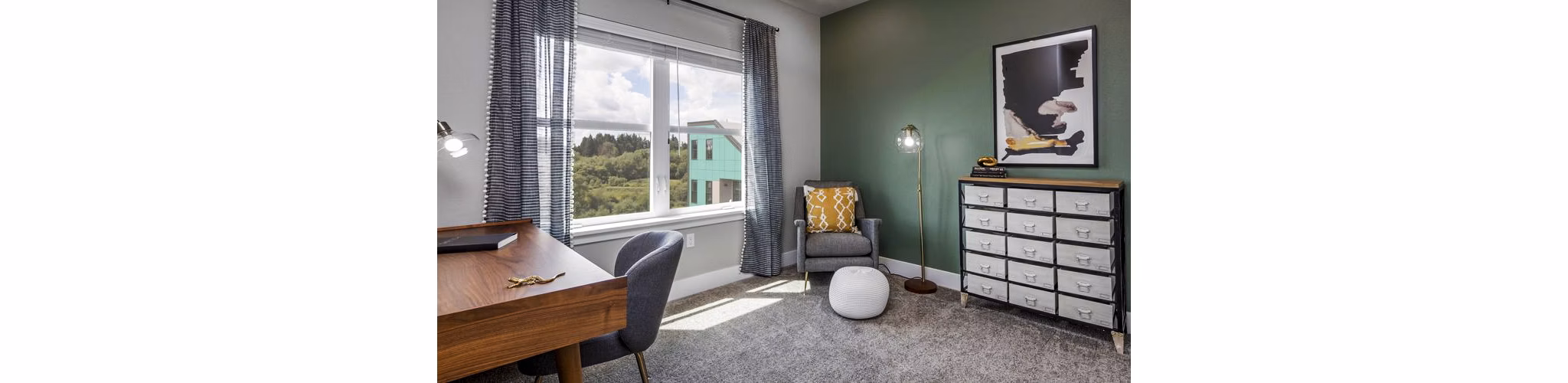 bedroom/home office at Astikos Lofts Apartments