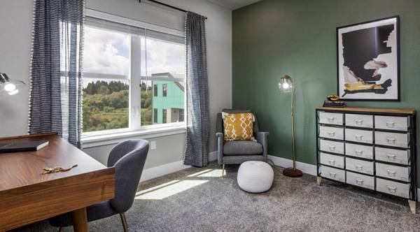 bedroom/home office at Astikos Lofts Apartments