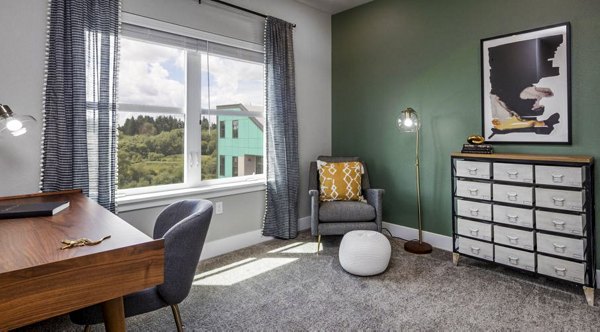 bedroom/home office at Astikos Lofts Apartments