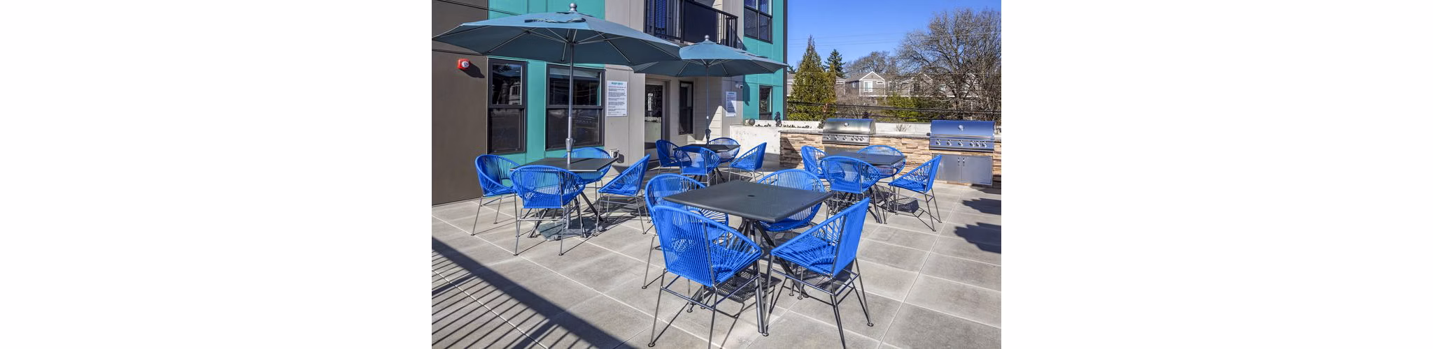 grill area at Astikos Lofts Apartments