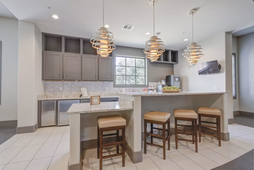 Spacious clubhouse with modern amenities at Lone Oak Apartments, perfect for luxury gatherings and community events