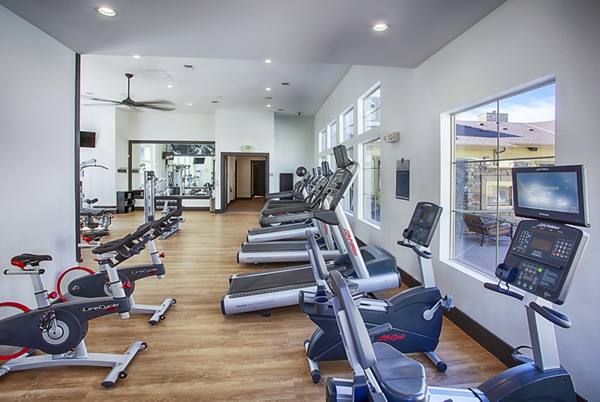 fitness center at Rockrimmon Apartments