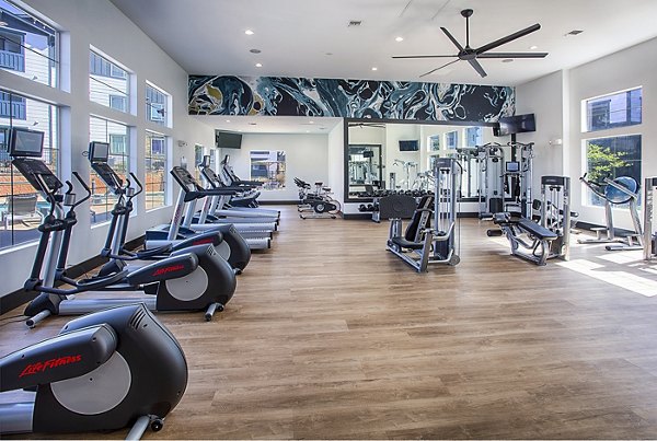 State-of-the-art fitness center with modern equipment at Rockrimmon Apartments