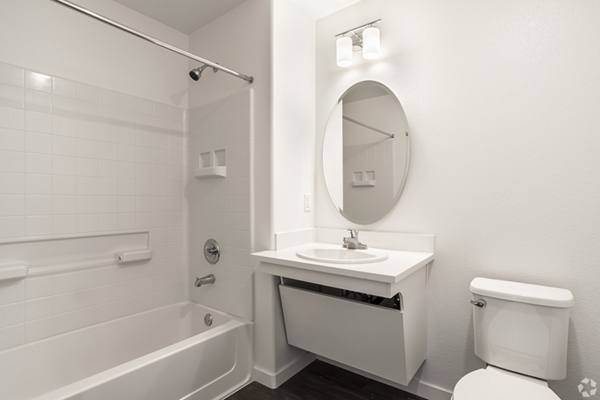 bathroom atThe Mix at SoHay Apartments