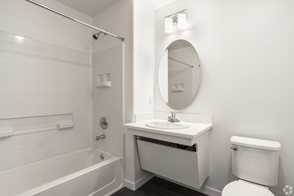 bathroom atThe Mix at SoHay Apartments