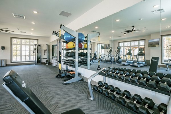 fitness center at The Village at Westland Cove Apartments
