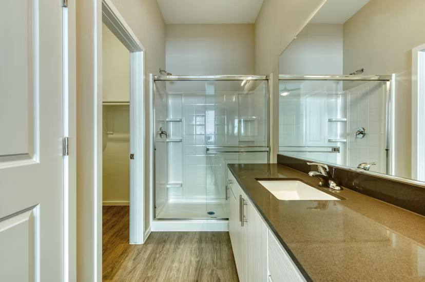 Bathroom featuring modern fixtures at Abode at Litchfield Park Apartments