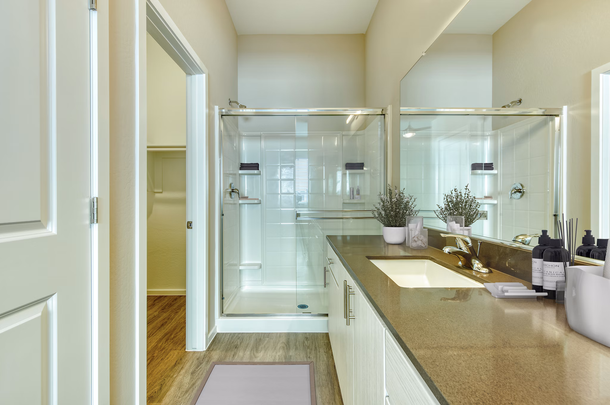 Modern bathroom with sleek fixtures at Abode at Litchfield Park Apartments